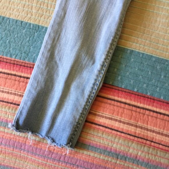 TOMMY GIRL 28 Ripped Skinny Jeans Raw Hem Pants - Picture 5 of 8